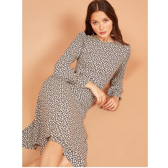 Reformation Dresses & Skirts - Reformation Josephine Midi Dress / Size 4 / Quito Long Sleeve Floral